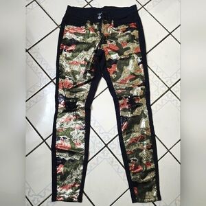 Venus Ladies Sequined Black Stretch Ankle Pants US Sz 4